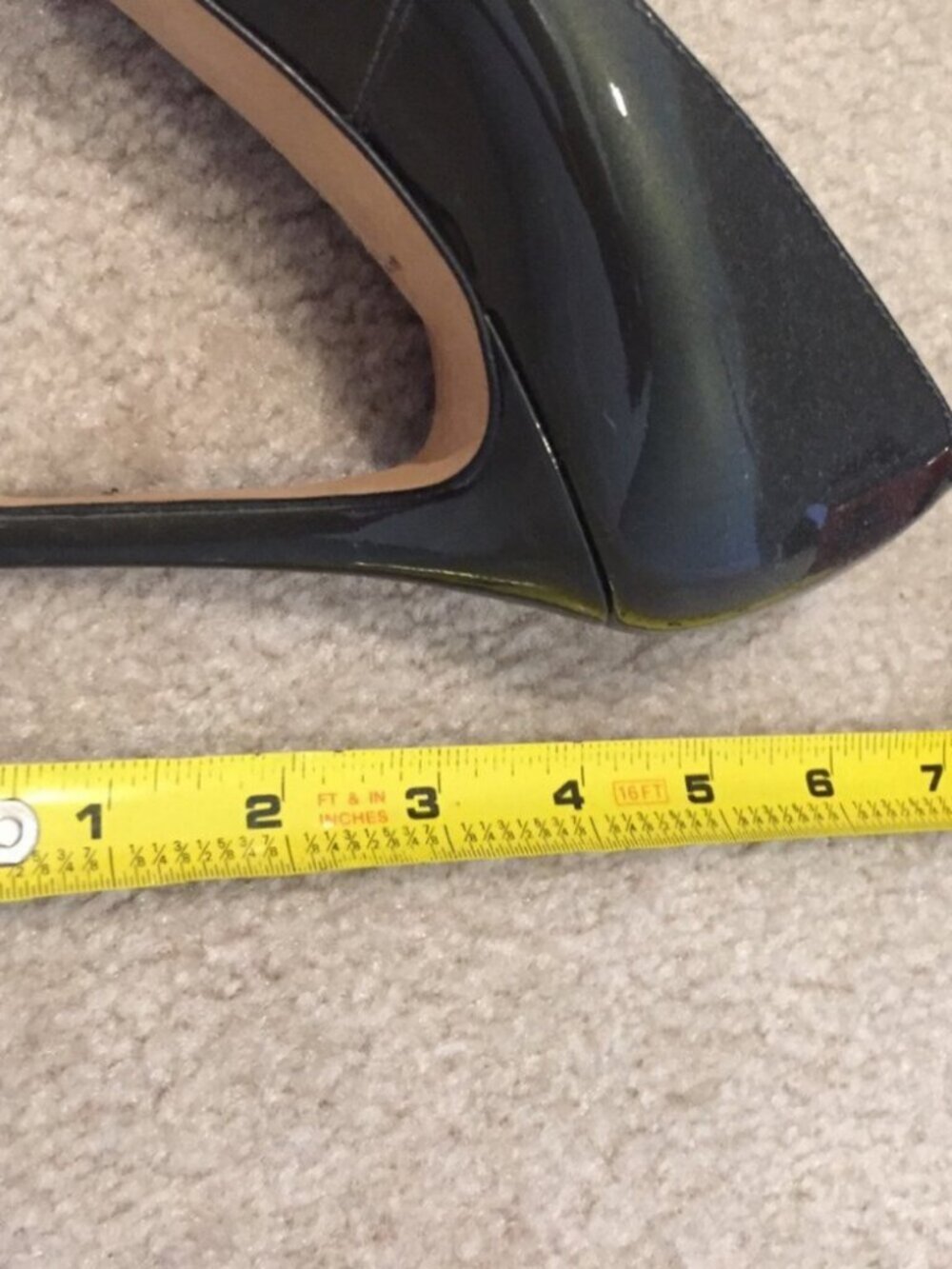 L.K.Bennett glossy pewter/bronze pumps.